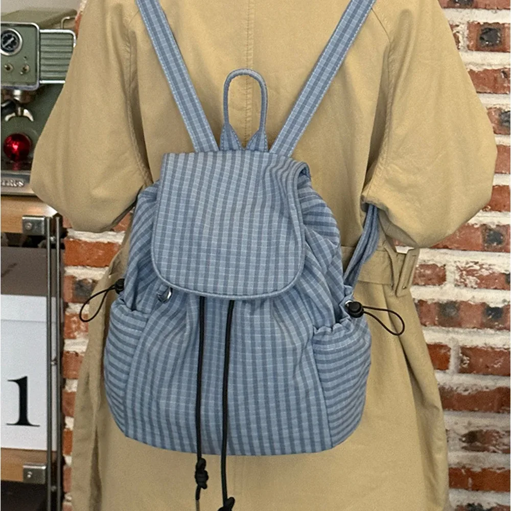Sac à dos d'école à carreaux pour adolescentes, sacs à livres pour l'école primaire et secondaire, sacs pour ordinateur portable en velours côtelé, sacs de voyage pour femmes