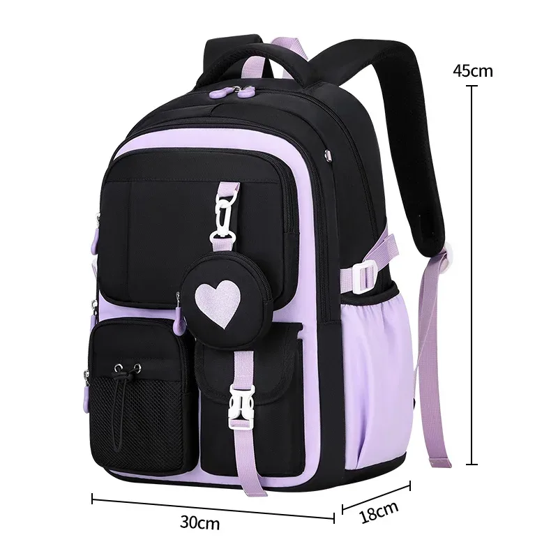 sac à dos scolaire, trousse et sac à déjeuner, ensemble trois pièces, tissu nylon imperméable, pour garçon, fille, adolescents, tendance