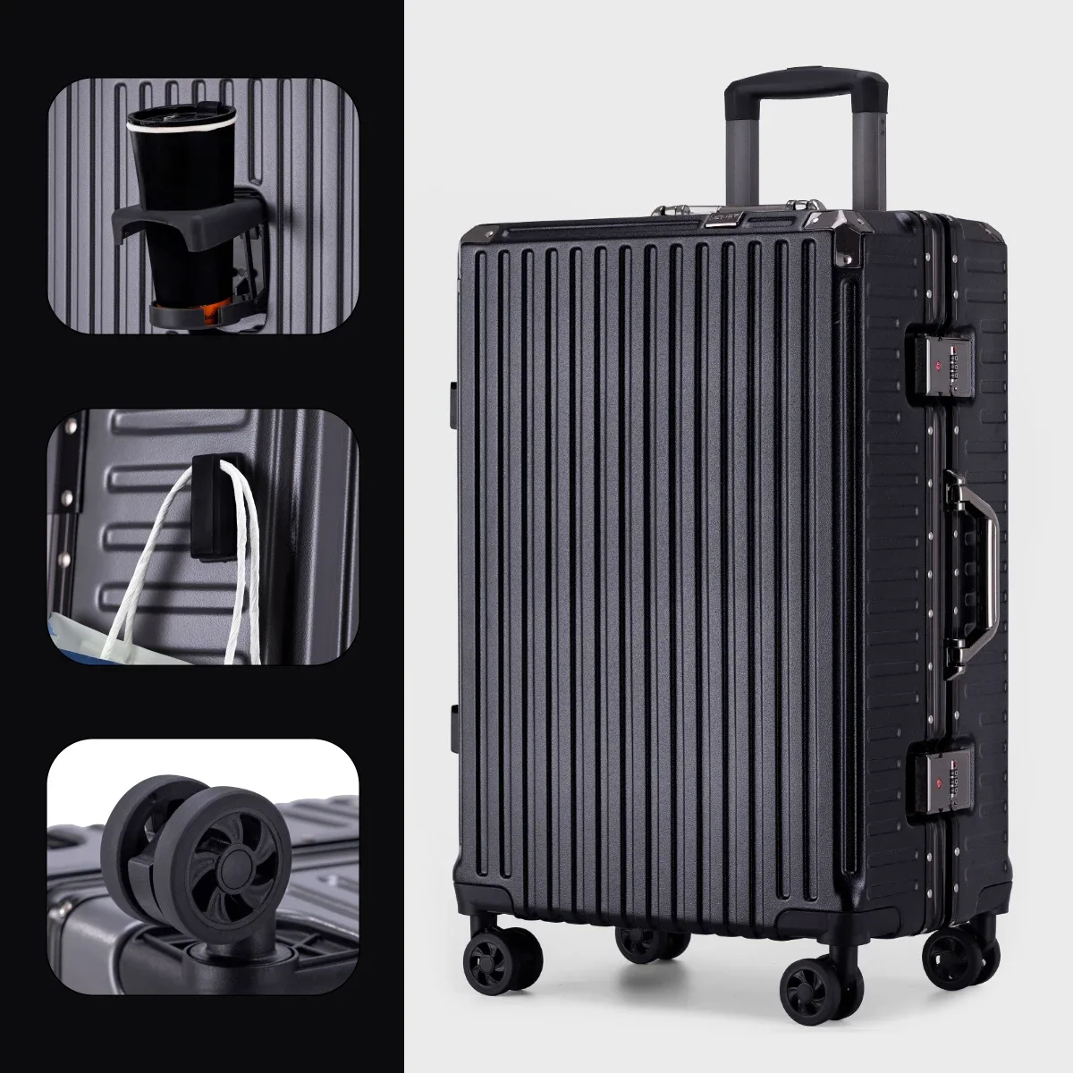 valise à roulettes multifonctionnelle solide et durable, nouvelle valise de grande capacité, boîte de mot de passe pour étudiant à roue universelle