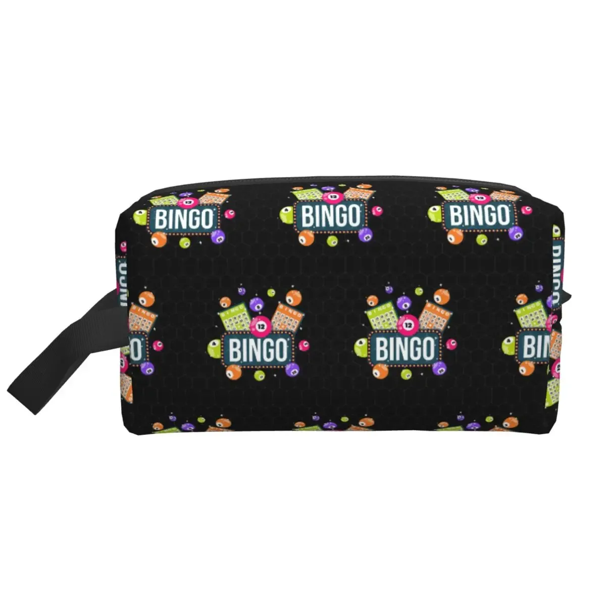 trousse de maquillage rigolote thème bingo, organisateur cosmétique, trousse de toilette, trousse de voyage pour femmes, trousse à crayons