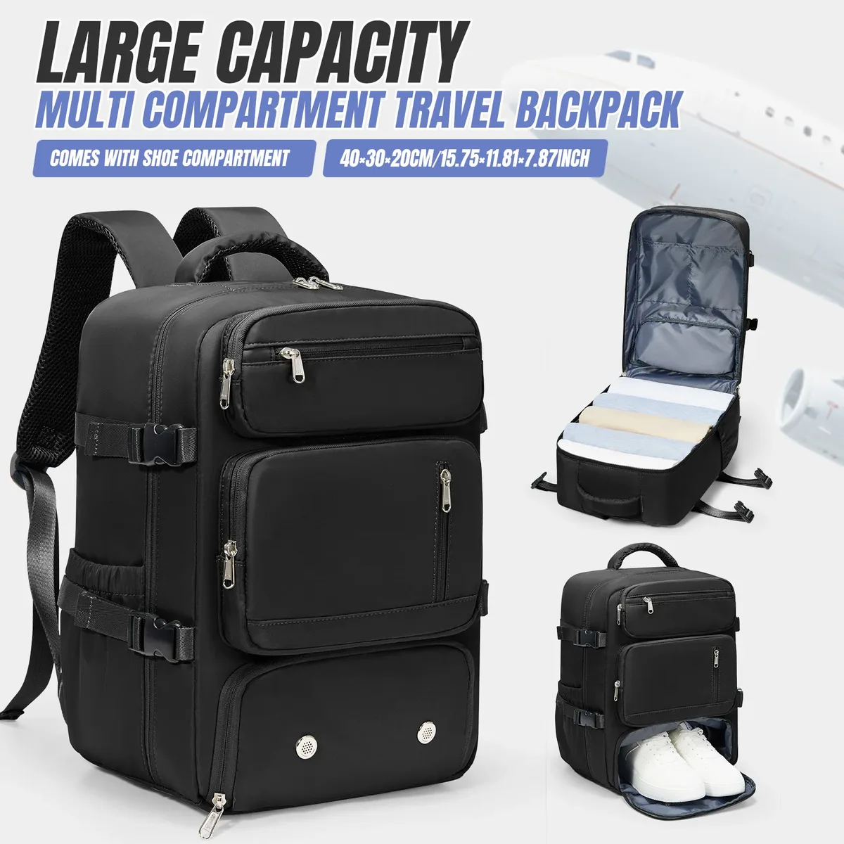sac à dos pour ordinateur portable de voyage pour hommes, sac de cabine ryanair 40x30x20, sac à dos antivol pour affaires, sac à dos pour bagages à main, sac à dos de randonnée