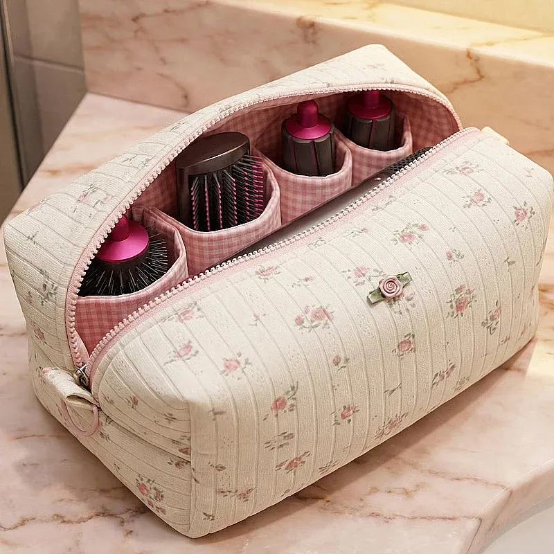 Trousse de toilette de voyage avec fermeture éclair et plusieurs compartiments, pochettes à stylos, organisateur de maquillage, grande capacité pour femmes, dames et filles
