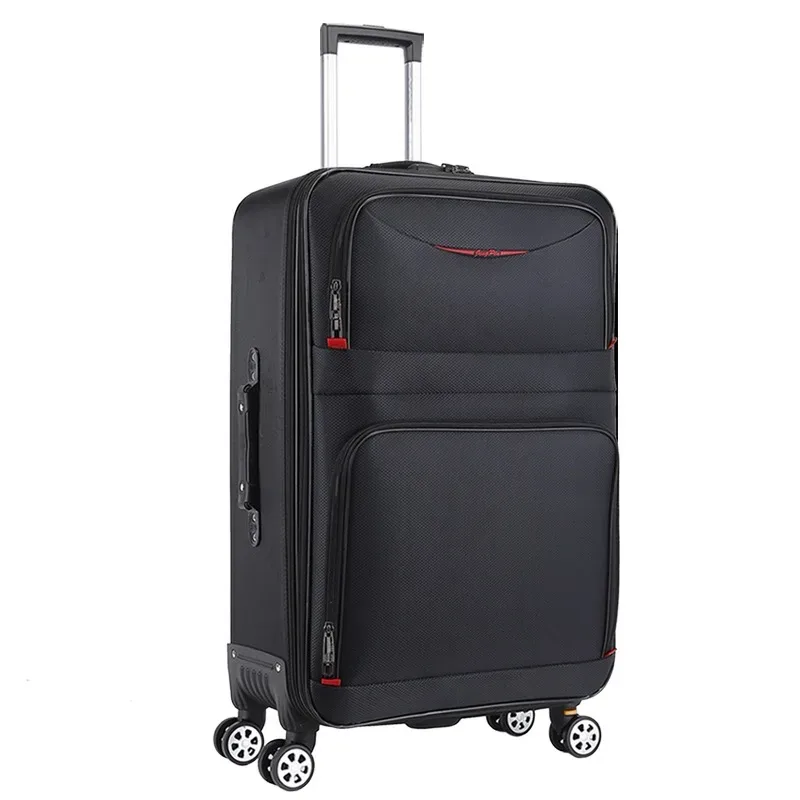 valise de grande capacité avec serrure à combinaison, bagage de voyage embarqué, boîtier de chariot en tissu o