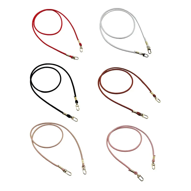 lot de 6 accessoires de remplacement pour sac à bandoulière et portefeuille en pu, sangle remplaçable simple et polyvalente en pu avec boucle carrée et corde ronde, accessoires pour sac à bandoulière simple ou croisé, ou cordon de téléphone.