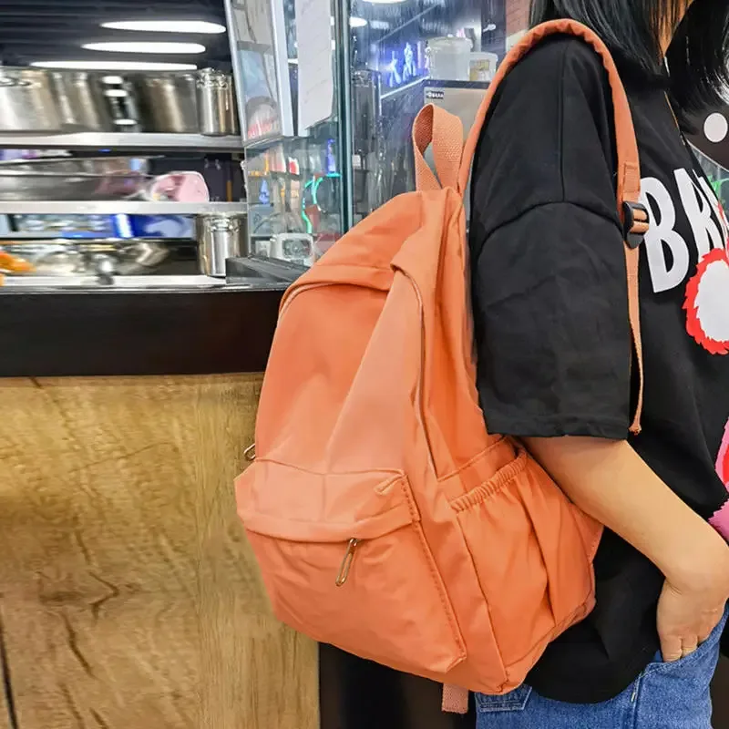 sacs à dos tendance pour femmes, sac à dos uni, décontracté, grande capacité, sacs à dos scolaires, sacs à dos à bandoulière pour femmes