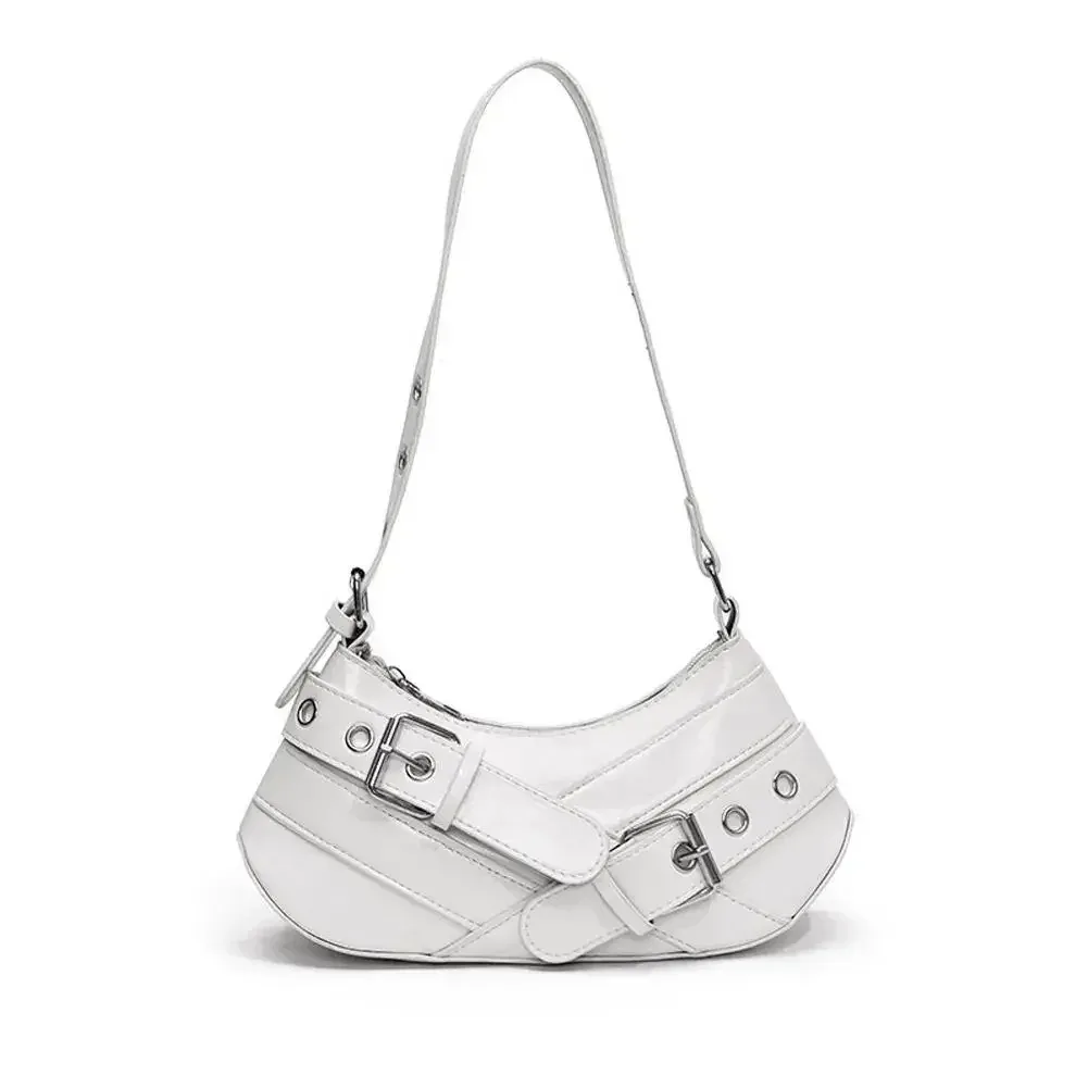 sac à main vintage sous les bras, sac à bandoulière de moto à la mode, style punk décontracté pour fille chaude, soirée quotidienne versa m1q5