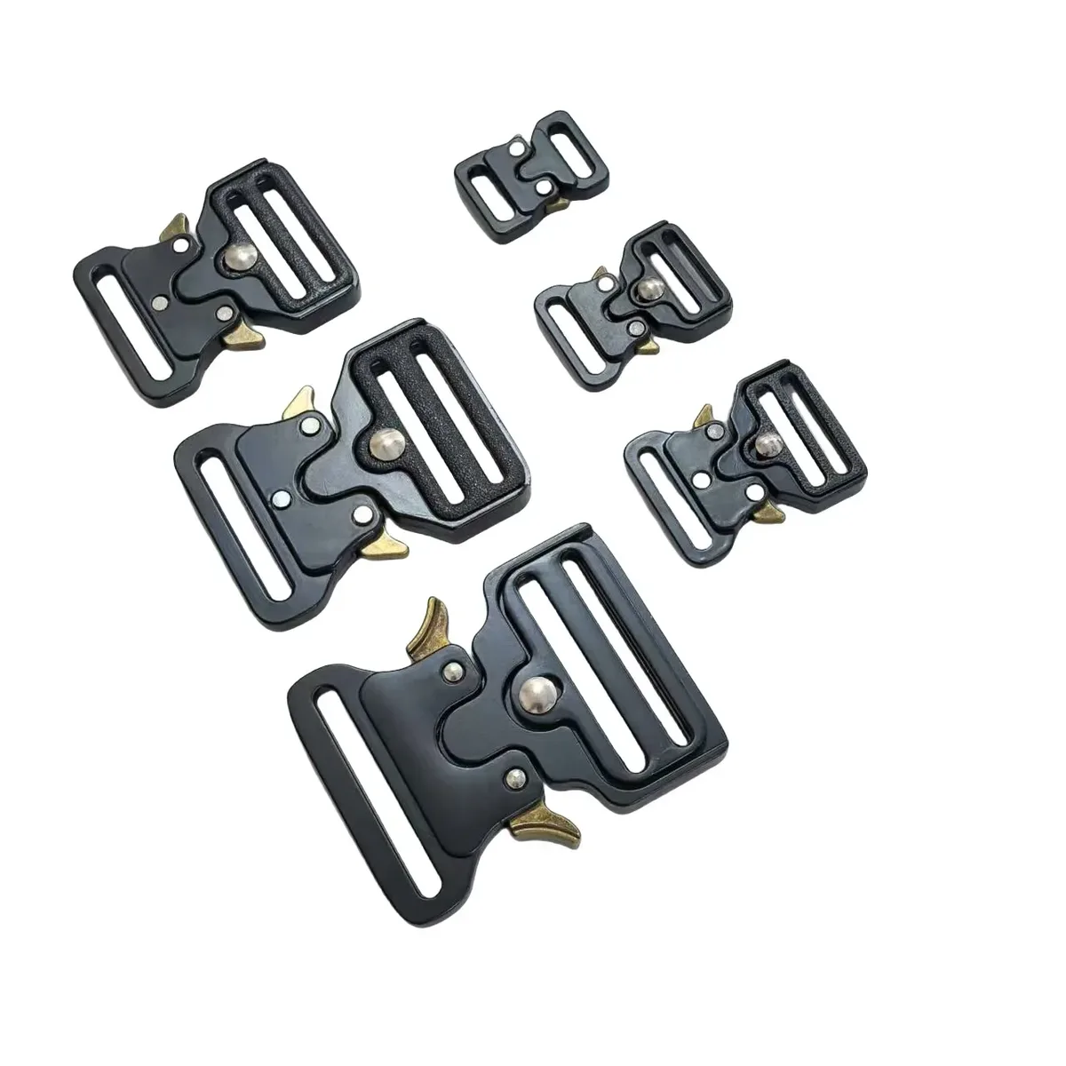 boucles à pression métalliques 15-50 mm en alliage de zinc, boucles de ceinture tactiques d'extérieur, attaches pour sacs à dos et équipements de plein air