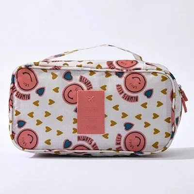 sac de rangement de voyage étanche multi-compartiments pour sous-vêtements, étui portable pour soutien-gorge et chaussettes, pochette de lingerie multi-imprimés pour femmes