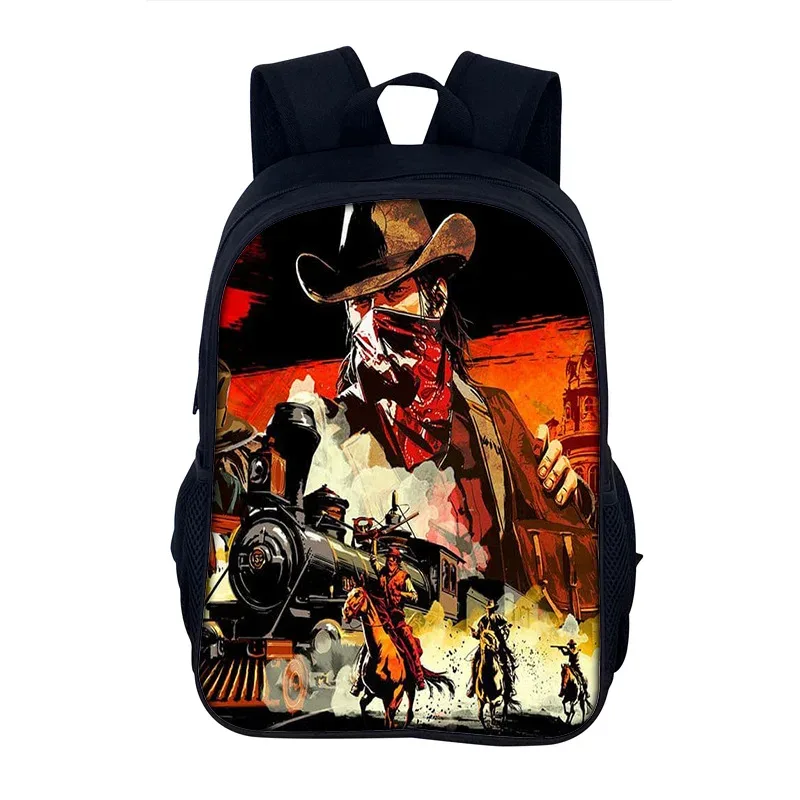 sac à dos red dead redemption, sac d'école 40cm/15.7 pouces, sacs de livres, sac à dos d'ordinateur pour garçon et fille, meilleur cadeau