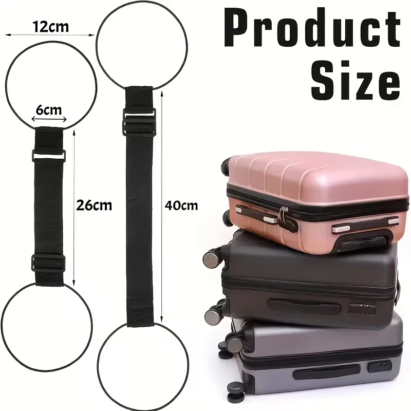 sangle de bagage élastique réglable 2/1 pièce, sangle de transport pour valises, ceinture de sécurité de voyage, accessoires pour voyages d'affaires à l'aéroport