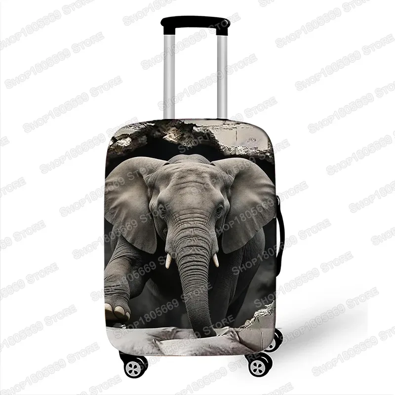 housse de valise élastique 3d motif animal (tigre/lion/lynx) qui brise la paroi, housse de protection pour valise à roulettes