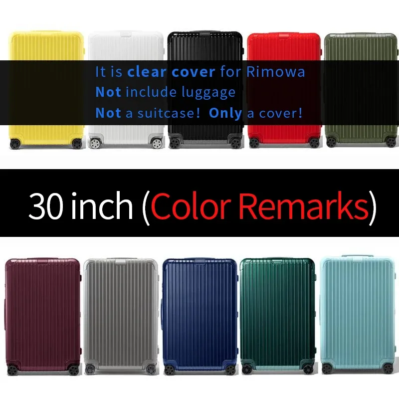 housse de protection transparente pour bagages, applicable pour rimowa essential, 21 26 30 pouces, housse de valise rimowa salsa