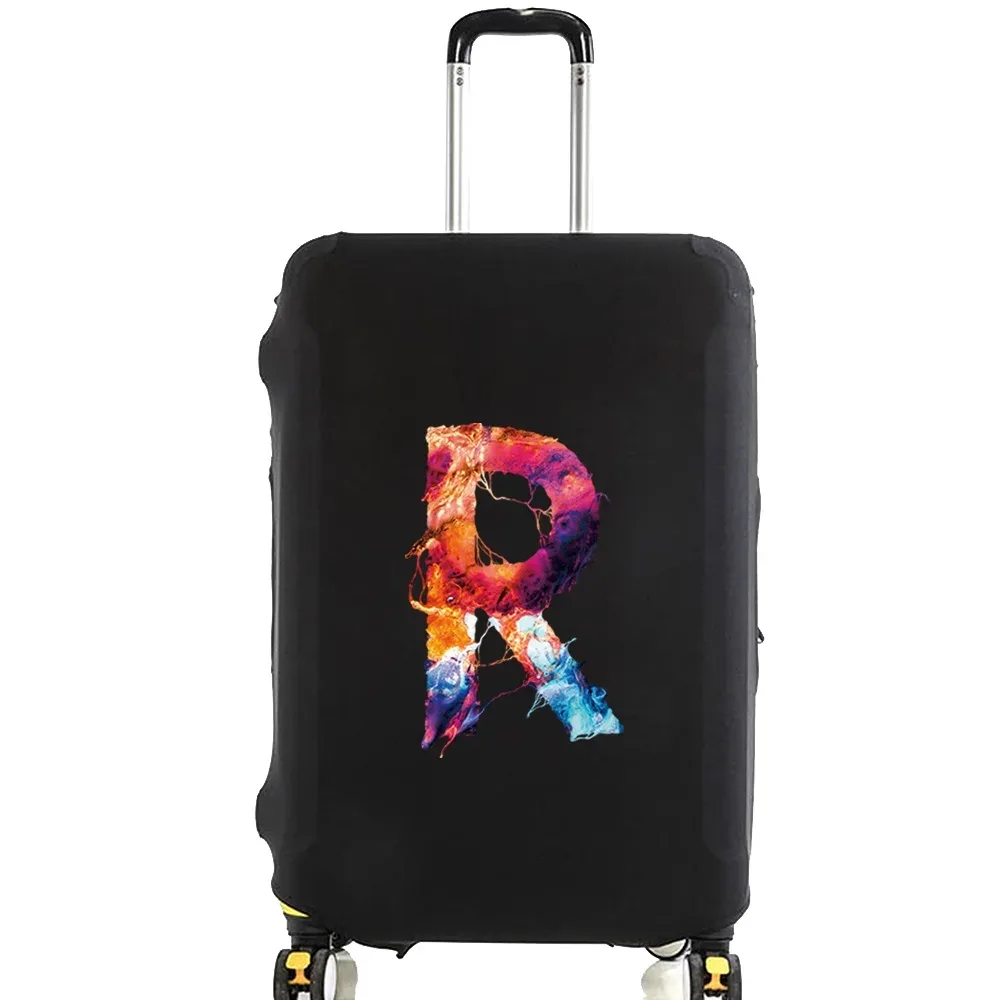 juste de protection pour bagages, peinture à la mode, série 26 lettres, motif de valise, sacs à poussière élastiques, étui, accessoires de voyage, 18-28 po