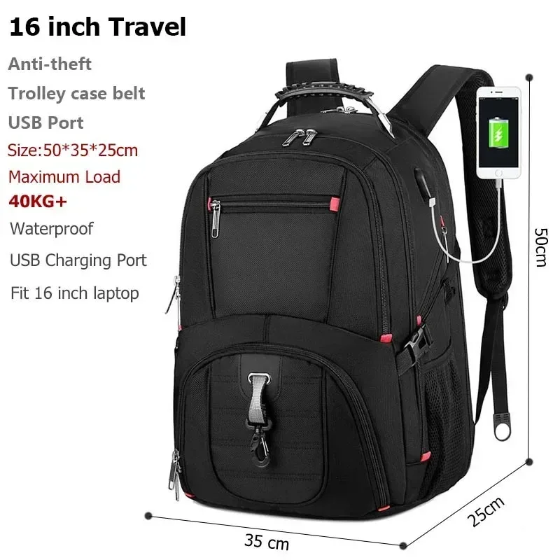 sac à dos multifonctionnel suisse 2026, durable, pour ordinateur portable 17 pouces, sac de voyage, sac à livres universitaire, port de chargement usb, résistant à l'eau