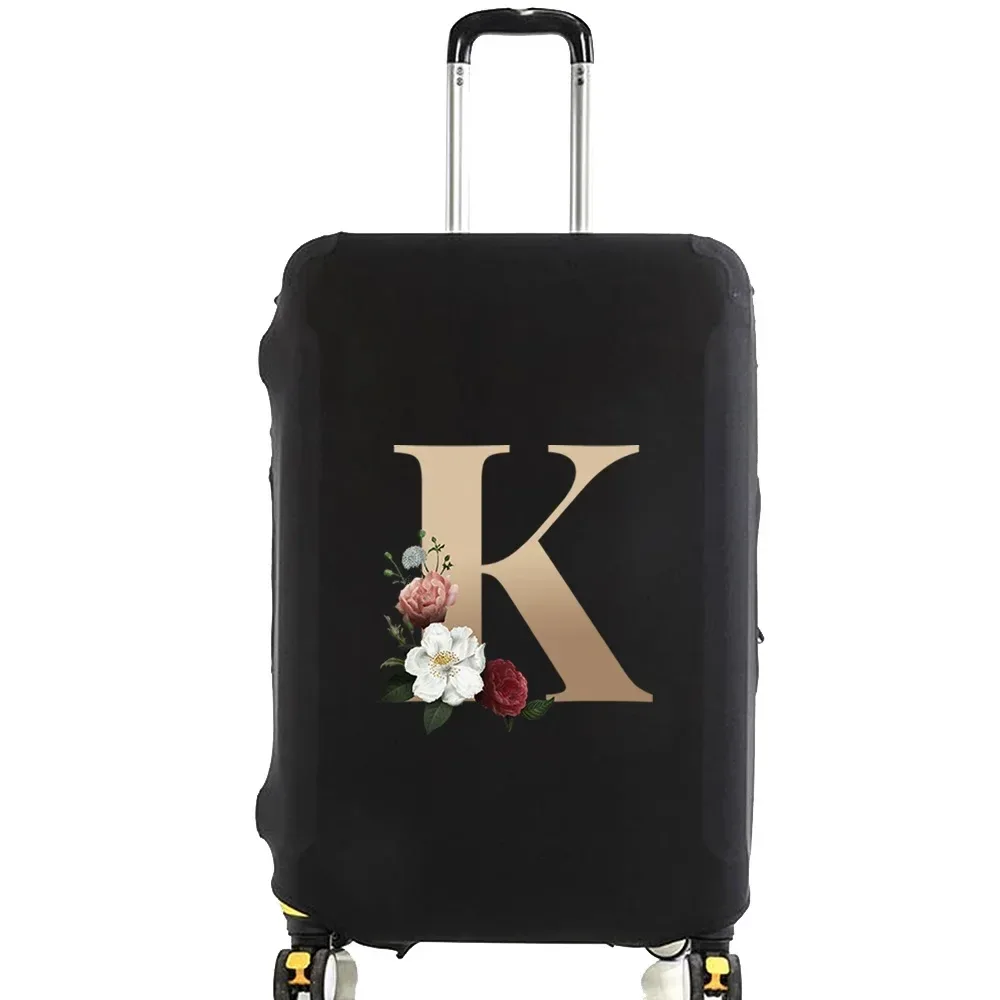 housse de protection pour valise de voyage, housse de protection élastique épaisse pour bagages de 18 à 28 pouces, étui de sac de voyage pour bagages, lettre dorée imprimée