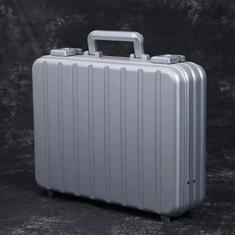 100% nouvelle mallette en aluminium boîte à outils étui pour ordinateur portable boîte d'affaires pour ordinateur portable avec serrure