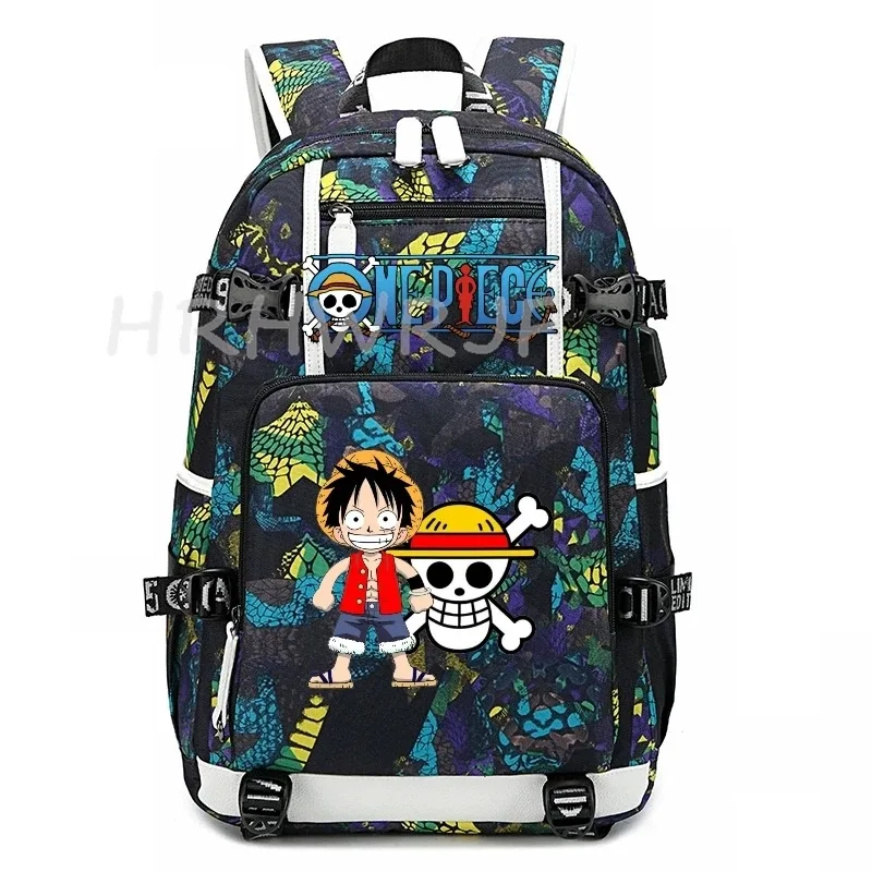 sac à dos one piece monkey d luffy pour ordinateur portable, pour adolescents, garçons et filles, léger, pour collège, lycée, grands sacs d'école pour étudiants