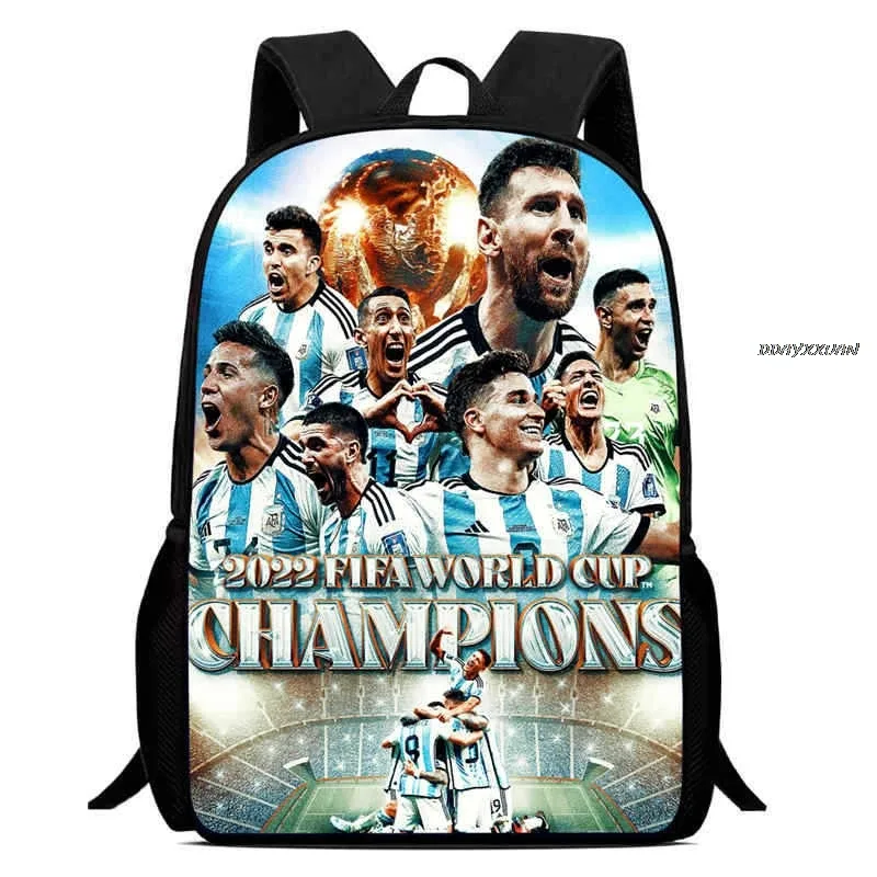 sac à dos scolaire dessin animé messi unisexe pour enfants de 5 à 8 ans - sac à dos léger ergonomique et protecteur de la colonne vertébrale pour l'école
