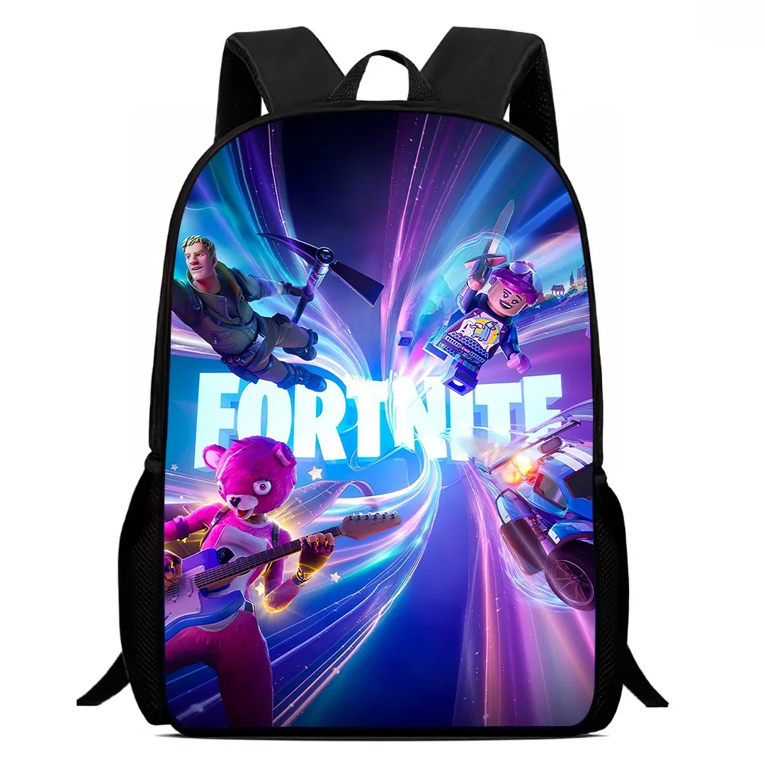 sac à dos d'école fortnite de 15 pouces pour enfants, garçons et filles, sac à dos léger imprimé avec des motifs de jeux, grand format, adapté aux enfants de 5 à 8 ans