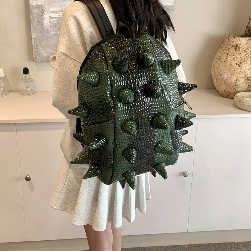 sac à dos motif hérisson pour l'école en plein air personnalité drôle sacs à dos d'équitation sacs créatifs pour femmes hommes sac de grande capacité