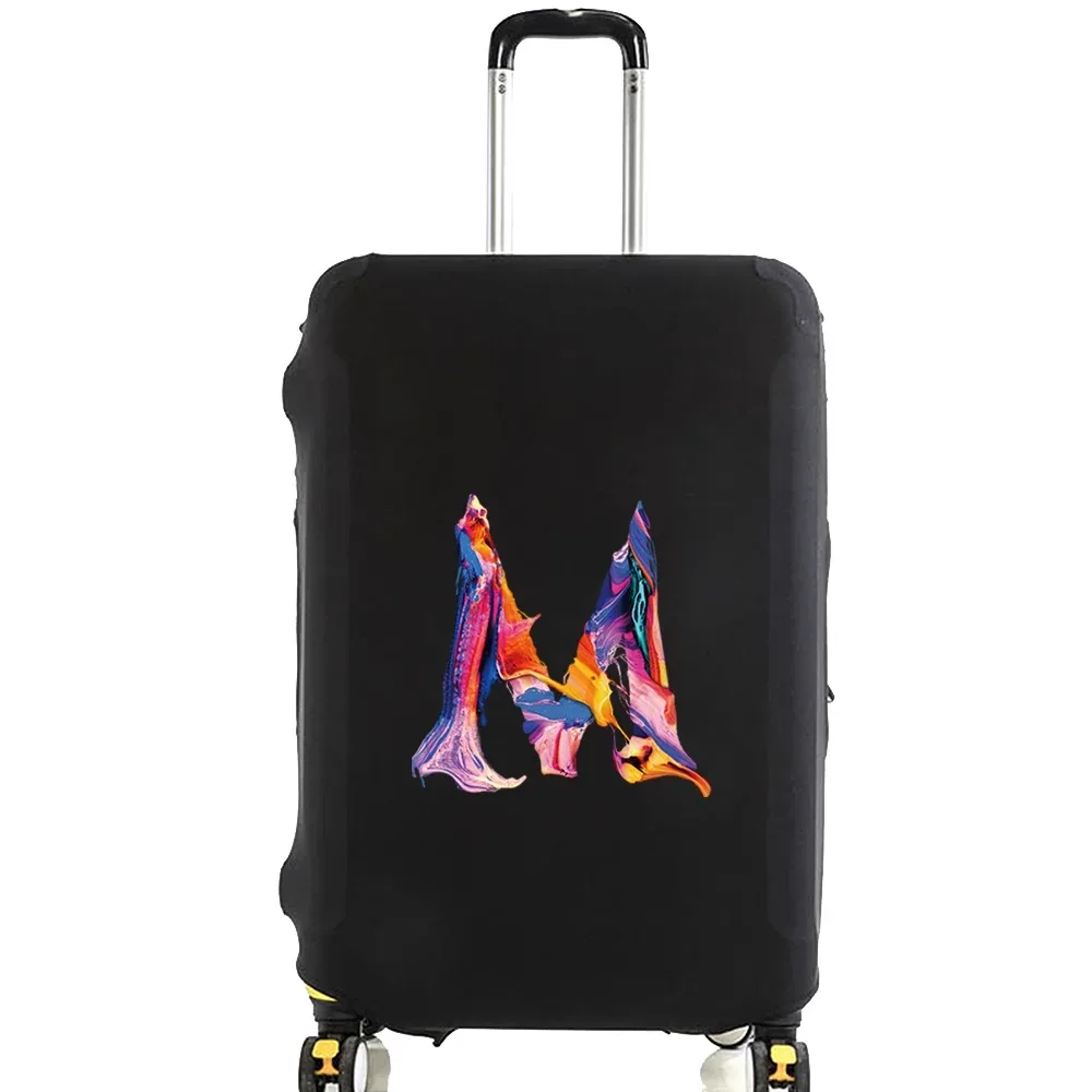 juste de protection pour bagages, peinture à la mode, série 26 lettres, motif de valise, sacs à poussière élastiques, étui, accessoires de voyage, 18-28 po