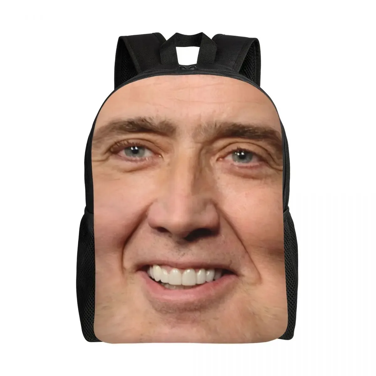 sac à dos personnalisé pour ordinateur portable nicolas cage meme, sac à livres de base pour femmes et hommes, sacs amusants pour étudiants
