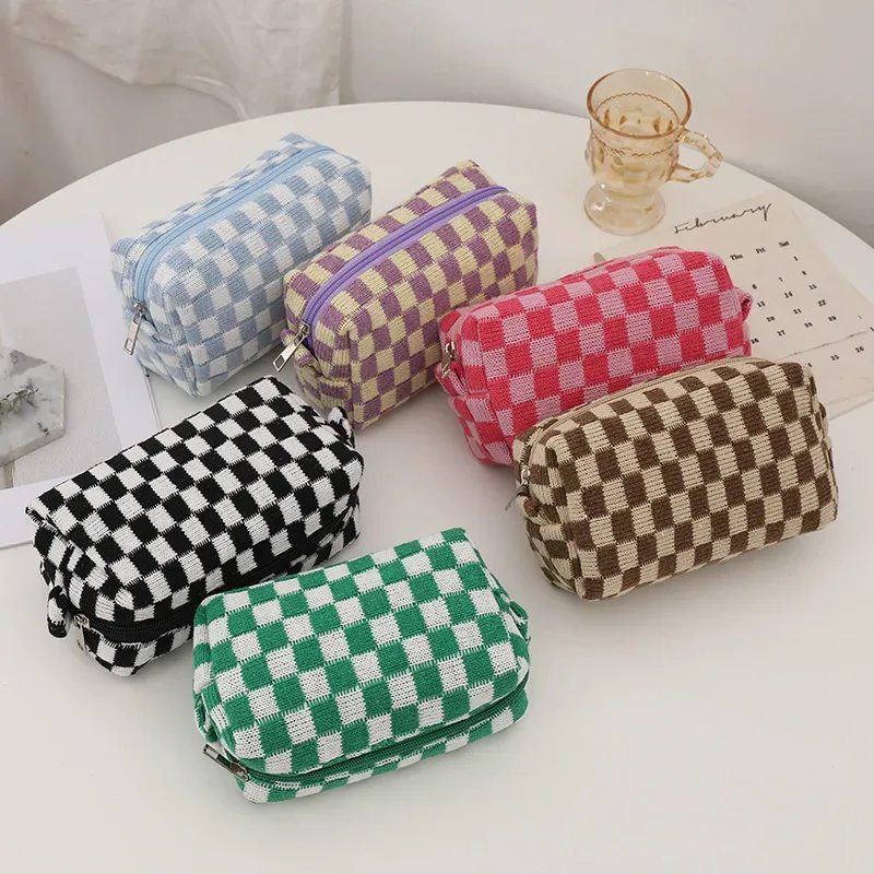 trousse à cosmétiques trousse de maquillage trousse de maquillage de voyage portable pochette à crayons mignonne trousse de toilette pour femmes pour les filles en voyage