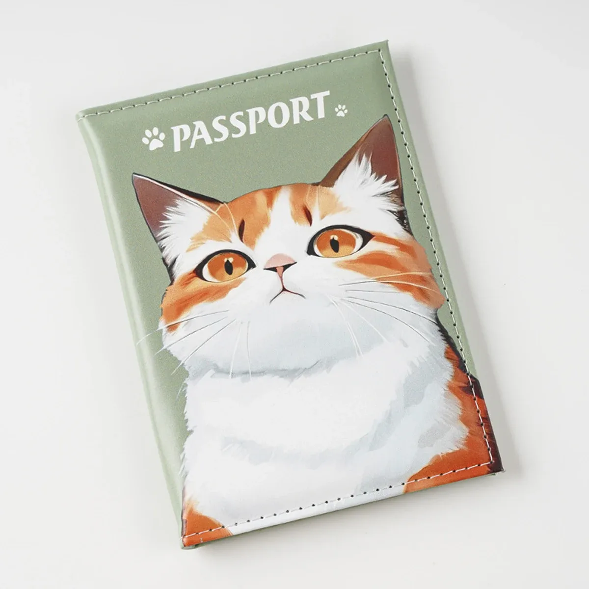 clips de passeport chat chien mignon, porte-passeport imprimé dessin animé en cuir pu, porte-documents de voyage, housse de protection pour billets aériens
