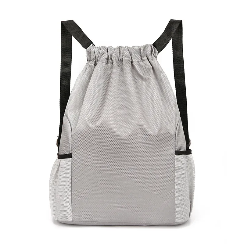 logo personnalisé nouveau style sac à cordon sac à dos pour hommes et femmes sac à dos de voyage simple avec sac de sport de fitness de grande capacité