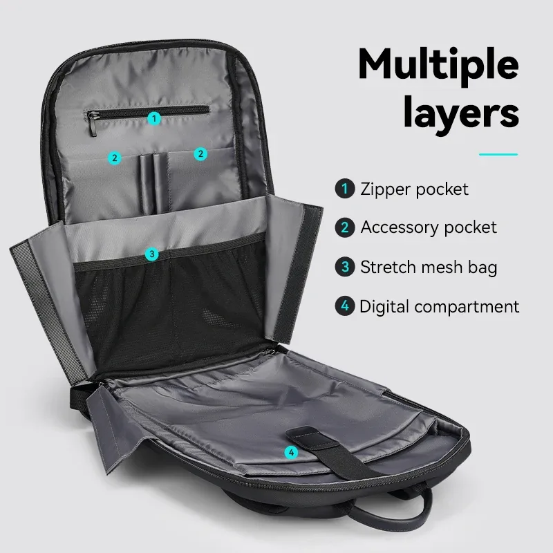 sac à dos pour ordinateur portable mark ryden, fin et multi-couches, résistant à l'eau, sac à dos de cabine d'avion, sac à dos professionnel avec port usb
