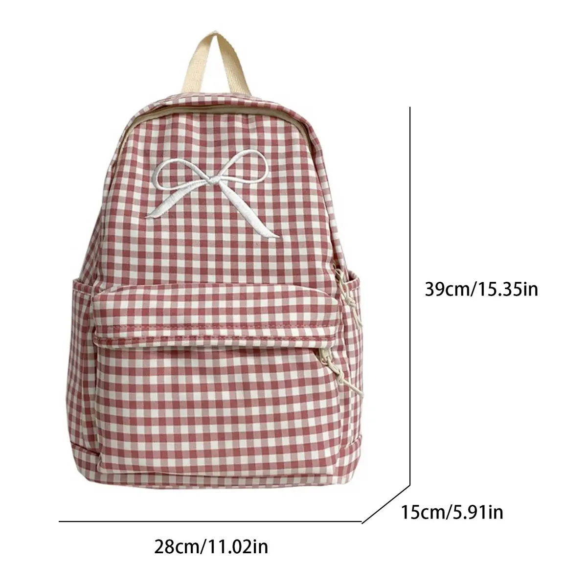 sacs à dos de campus élégants, grande capacité, en nylon souple, style preppy, multi-poches, sac de voyage décontracté, sacs à dos pour trajets quotidiens et travail.