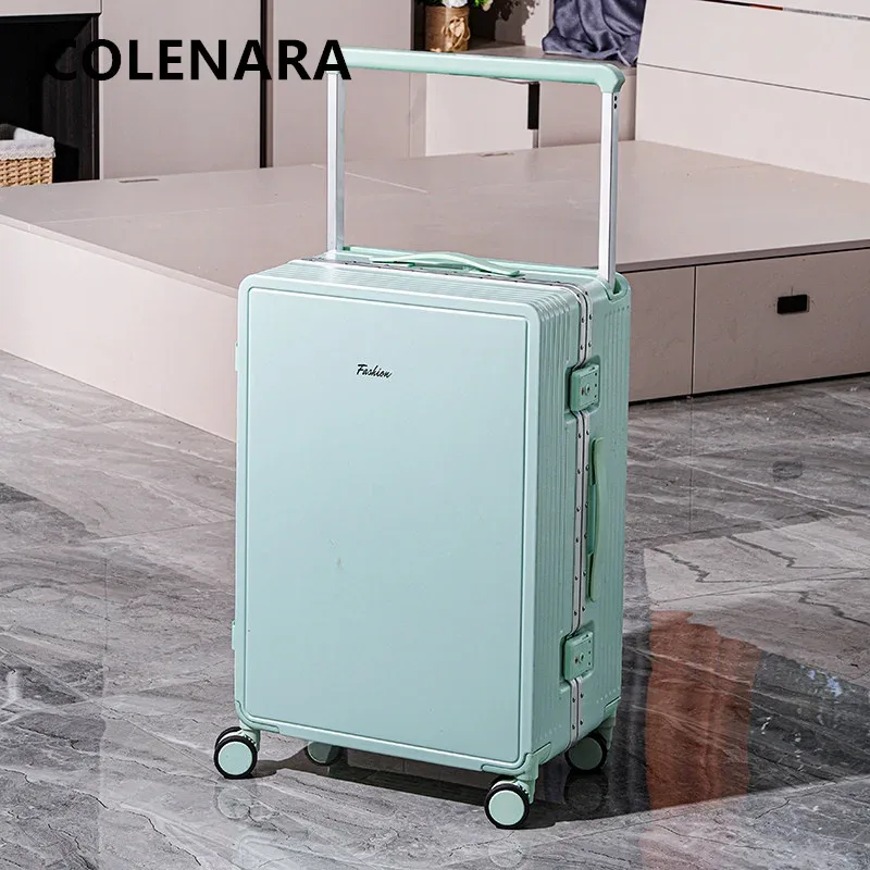 valise de cabine colenara avec compartiment large et roulettes universelles, 20 pouces, robuste, avec serrure à combinaison, pour homme et femme