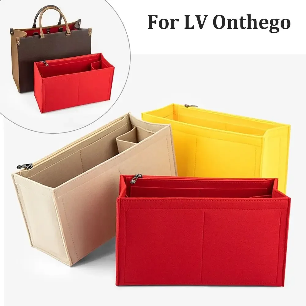 sac à main en feutre durable, sac d'insertion, support de rangement, sac interne, organisateur de sac portable pour lv onthego