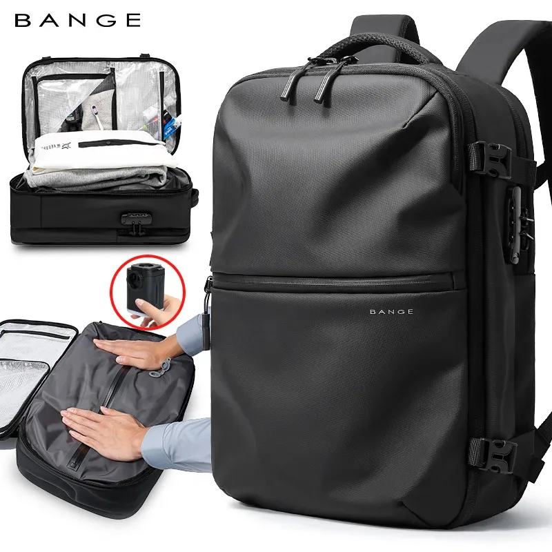 Sacs à dos de voyage pour hommes, sac à dos pour ordinateur portable de 15 pouces, sac à dos d'affaires de grande capacité, sac à dos d'école extensible pour randonnée