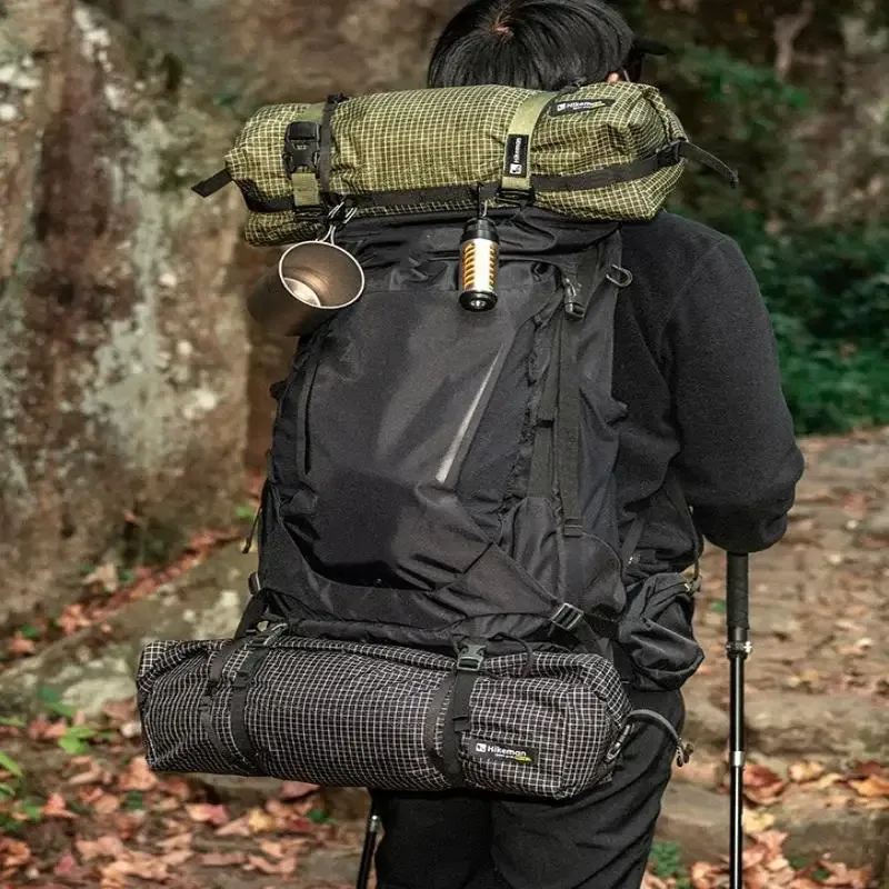 sac à dos multifonctionnel en dacron avec rangement extensible léger, parfait pour la randonnée, le camping et la randonnée à dos.