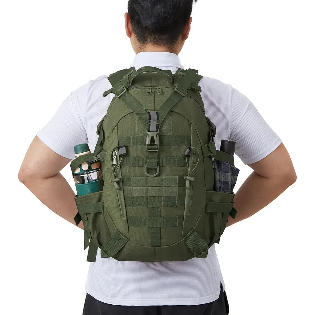 40l sac à dos tactique pour hommes camping randonnée sacs à dos réfléchissant sacs de voyage en plein air survie molle escalade sac à dos