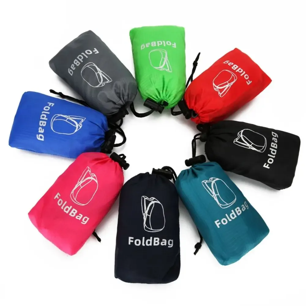 sac à dos pliable avec sacs de rangement à cordon, grande capacité, fermeture éclair, sac léger en nylon, sac d'école, sac à bandoulière unisexe
