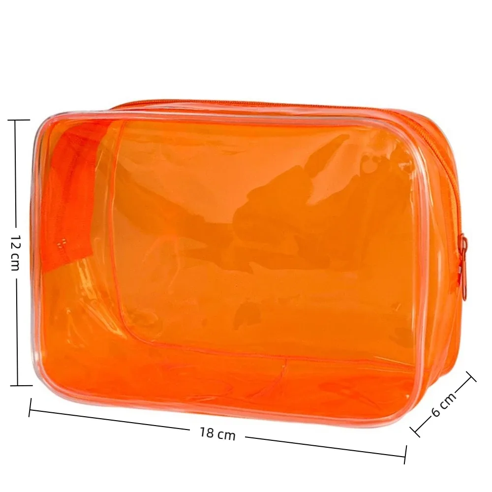 trousse de toilette en msi transparente en pvc colorée, sac de voyage, grande capacité, poudres de maquillage, évaluation cosmétique