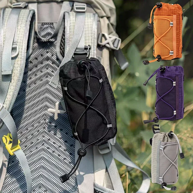 sac de voyage pour bouilloire de camping, sac à dos de sport extérieur, sac de bras, sac suspendu pour téléphone portable, pochette de rangement pour bouteille d'eau de randonnée, extensible