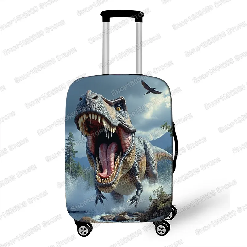 housse de bagage dinosaure jurassique imprimée en 3d, t-rex, velociraptor, spinosaurus, accessoires de voyage, housses de protection anti-poussière pour valise