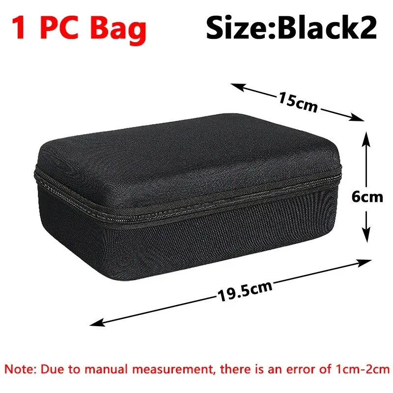 boîte de rangement rigide eva multi-tailles, sac de voyage à fermeture éclair, sac d'outils d'extérieur antichoc pour écouteurs, mallette de rangement, accessoires, sacs de maquillage