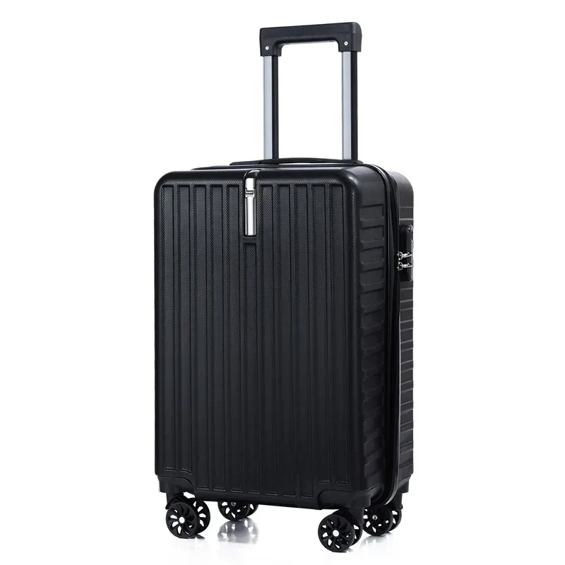nouveau bagage de 20 pouces, valise à roulettes, valise de voyage, boîte de rangement à coque rigide, fermeture à glissière, rangement en couches