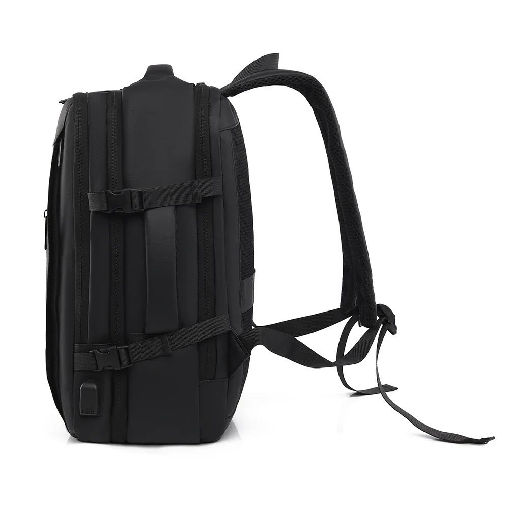 sac à dos professionnel multi-poches hydrofuge pour ordinateur portable 15,6 pouces, compatible avec une valise à roulettes, sac à dos de voyage unisexe pour les trajets quotidiens