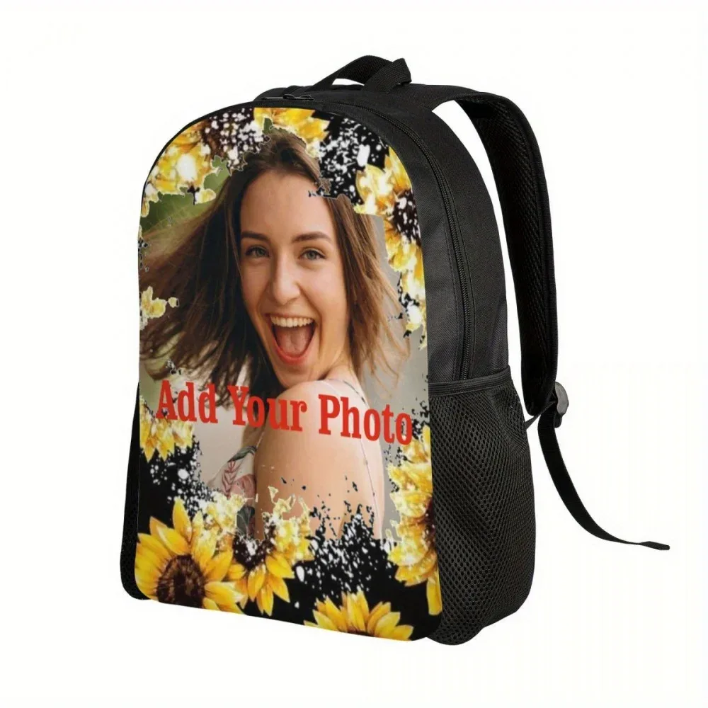 sac à dos personnalisé avec photo, sac à dos imprimé avec votre propre image, sac à dos décontracté pour l'école et les voyages, sac à dos photo personnalisé, cadeau