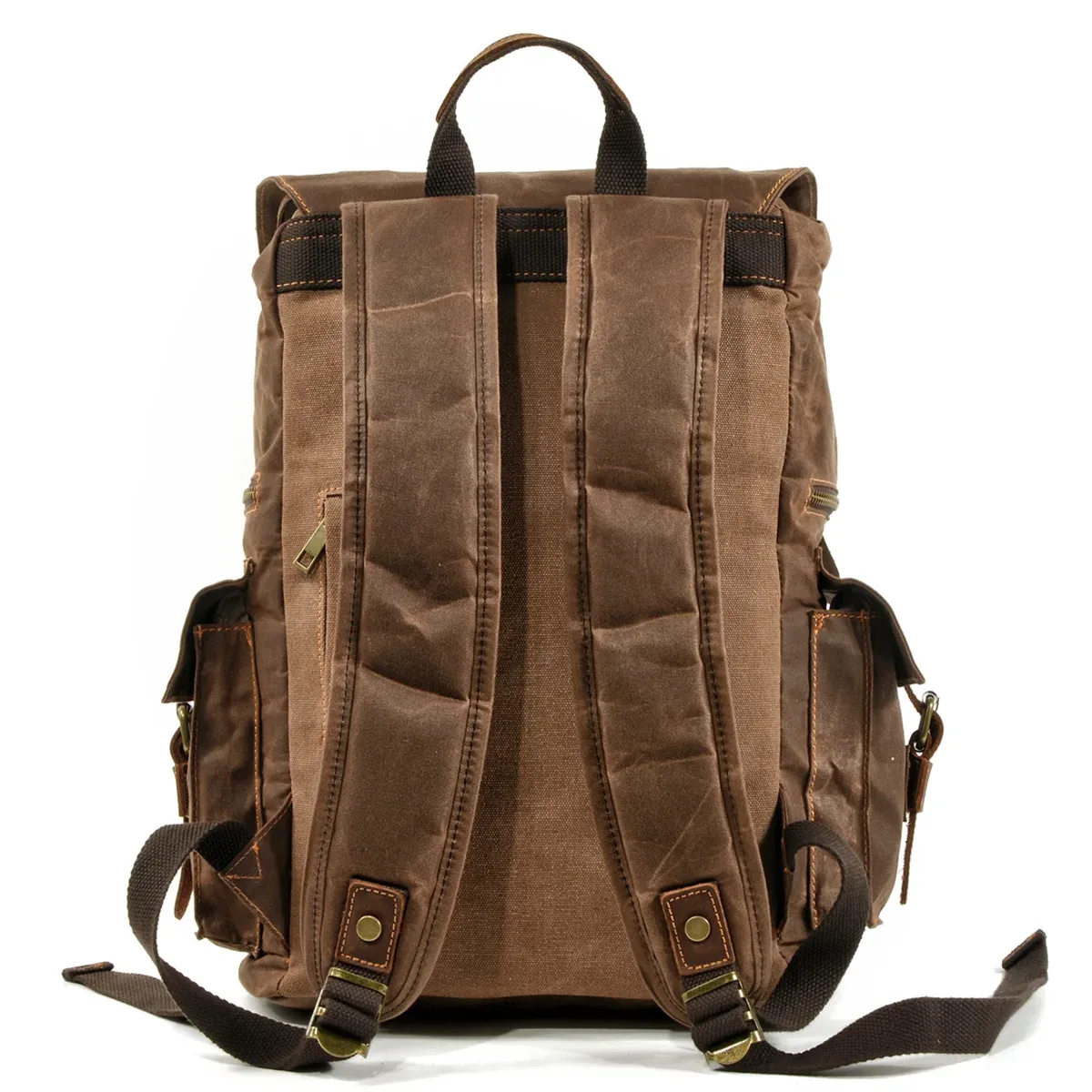 Sac à dos en toile Vintage sac à dos en toile de cuir sac à dos fourre-tout pour ordinateur portable 15 pouces sacoche Academy sac de randonnée à bandoulière
