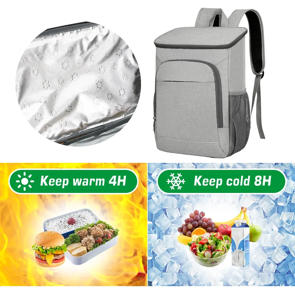 sac à dos isotherme de 30l, étanche, pour le déjeuner, les pique-niques, le camping, la randonnée, la plage