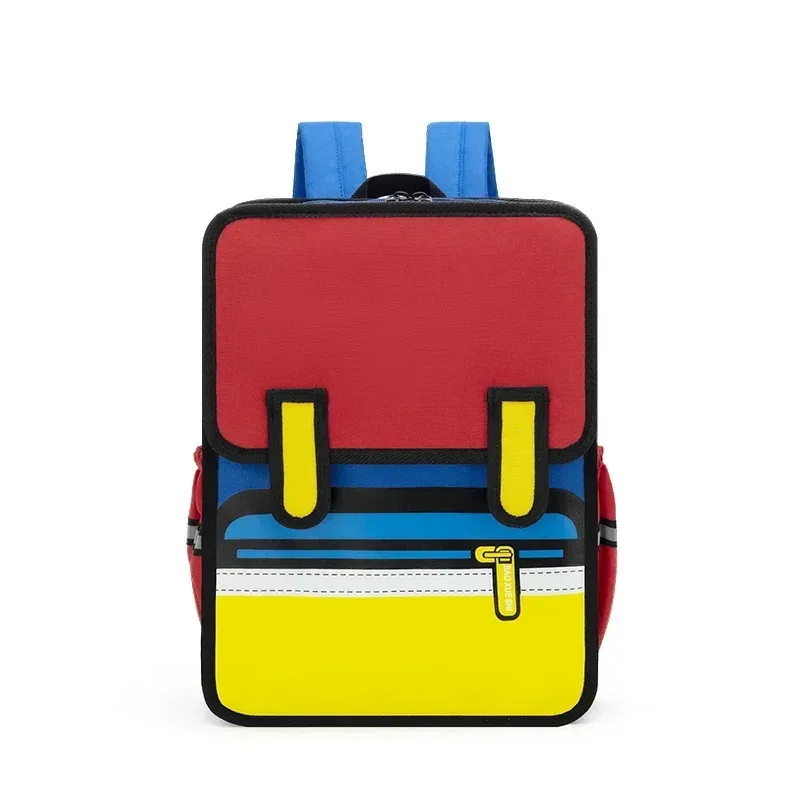 Sac à dos Oxford Gril pour étudiants, sac à dos 3D de style diabétique, dessin animé anime et bande dessinée, sac à dos pour filles et garçons, 16 po