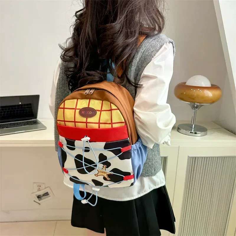 sac à dos pour femme à la mode et décontracté, sac à dos mignon à imprimé vache, sac à dos en tissu doux et résistant, adapté à un usage quotidien