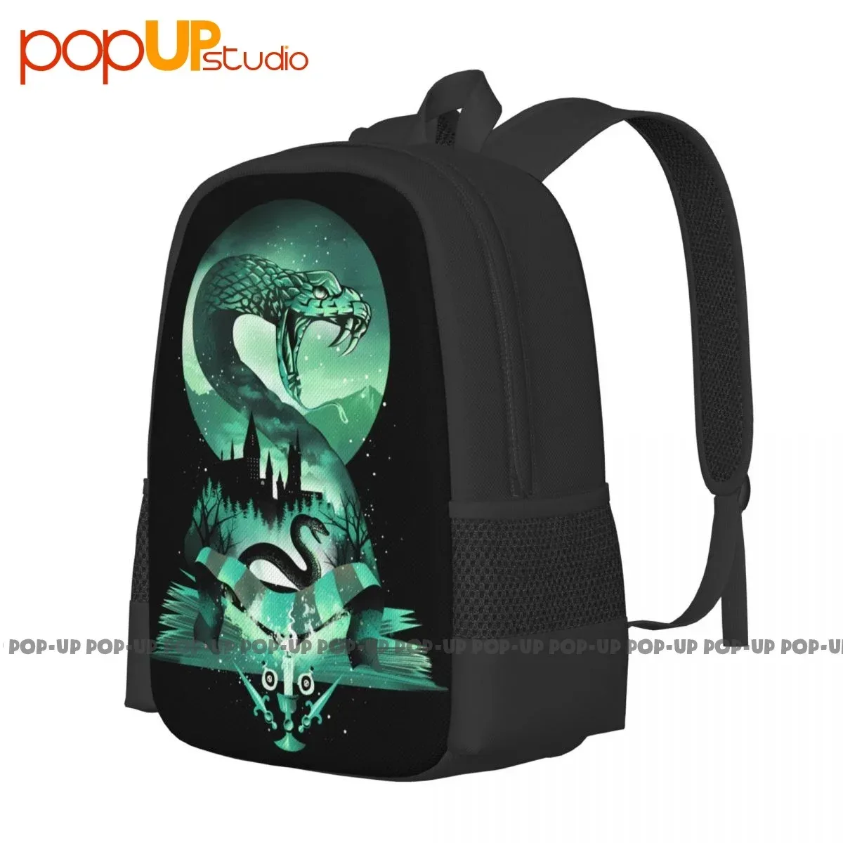 sac à dos house of slytherin viper de grande capacité, vêtements personnalisés d'entraînement à la mode