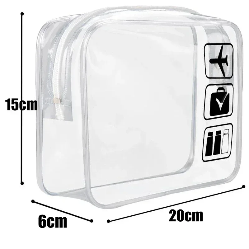trousse de maquillage transparente avec fermetures éclair, 1/3 pièces, organisateur transparent étanche, sacs à cosmétiques pour vacances, voyage d'affaires, salle de bain aéroport